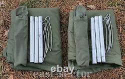 Vintage Military TENT Lavvu Set 2-Person Half Poncho Shelter Tarp Polish Army