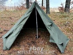 Vintage Military TENT Lavvu Set 2-Person Half Poncho Shelter Tarp Polish Army 2