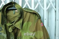 Vintage Norwegian Army Field Jacket Camouflage Norway Military Combat Uniform