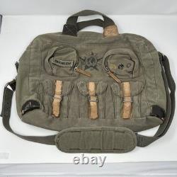 Vintage Oakley Messenger Bag Military Army Green Canvas Travel Surplus 90s RARE