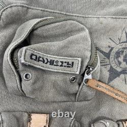 Vintage Oakley Messenger Bag Military Army Green Canvas Travel Surplus 90s RARE
