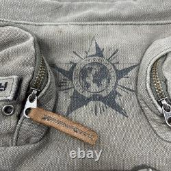 Vintage Oakley Messenger Bag Military Army Green Canvas Travel Surplus 90s RARE