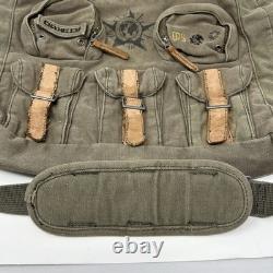Vintage Oakley Messenger Bag Military Army Green Canvas Travel Surplus 90s RARE