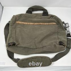 Vintage Oakley Messenger Bag Military Army Green Canvas Travel Surplus 90s RARE