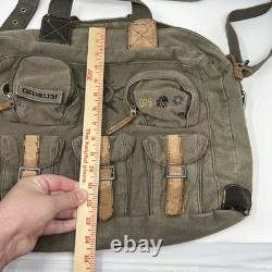Vintage Oakley Messenger Bag Military Army Green Canvas Travel Surplus 90s RARE