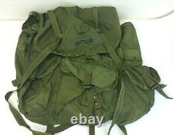 Vintage Olive Drab Damaged US Army Combat Field Pack Large Bag US Military Nylon