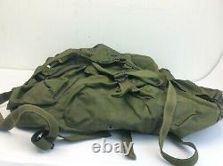 Vintage Olive Drab Damaged US Army Combat Field Pack Large Bag US Military Nylon