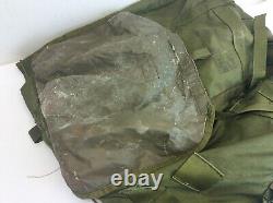 Vintage Olive Drab Damaged US Army Combat Field Pack Large Bag US Military Nylon