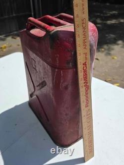 Vintage Original Military Jerry Can Red Authentic Army Surplus