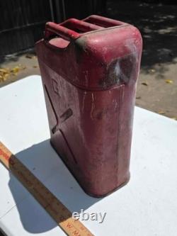 Vintage Original Military Jerry Can Red Authentic Army Surplus