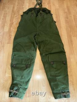 Vintage Overalls Military Swedish Bibs Snow Pants 1978 C48 Army Sherpa Lined EXC