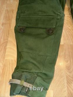 Vintage Overalls Military Swedish Bibs Snow Pants 1978 C48 Army Sherpa Lined EXC
