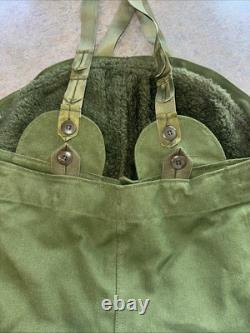 Vintage Overalls Military Swedish Bibs Snow Pants 1978 C48 Army Sherpa Lined EXC