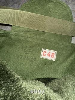 Vintage Overalls Military Swedish Bibs Snow Pants 1978 C48 Army Sherpa Lined EXC