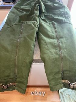 Vintage Overalls Military Swedish Bibs Snow Pants 1978 C48 Army Sherpa Lined EXC