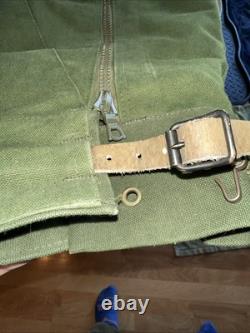 Vintage Overalls Military Swedish Bibs Snow Pants 1978 C48 Army Sherpa Lined EXC