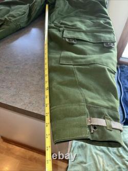 Vintage Overalls Military Swedish Bibs Snow Pants 1978 C48 Army Sherpa Lined EXC