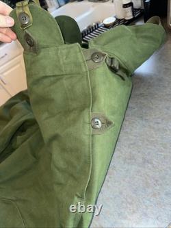 Vintage Overalls Military Swedish Bibs Snow Pants 1978 C48 Army Sherpa Lined EXC