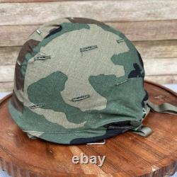 Vintage PASGT Helmet Size Small STEMACO 1987 Woodland Camo Military USGI Army