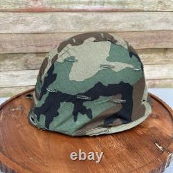 Vintage PASGT Helmet Size Small STEMACO 1987 Woodland Camo Military USGI Army