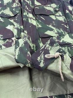 Vintage Portuguese Army M964 Lizard Camo Combat Jacket OGF Hooded 60s 70s