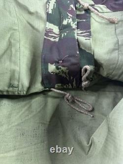 Vintage Portuguese Army M964 Lizard Camo Combat Jacket OGF Hooded 60s 70s