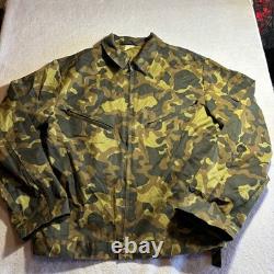 Vintage Russian Army Military Camouflage Field Jacket Work Shirt Men Large
