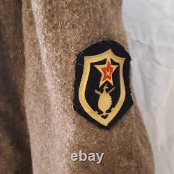 Vintage Russian Military Air Force Soldier Overcoat Soviet USSR Stranger Things