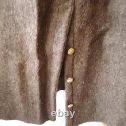 Vintage Russian Military Air Force Soldier Overcoat Soviet USSR Stranger Things