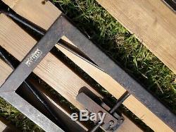 Vintage Rustic Antique Pine British Military Folding Table and Bench Set Army