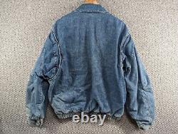 Vintage SURPLUS C-17 Army Navy Denim Jean Flight Pilot USA Bomber Jacket Size M