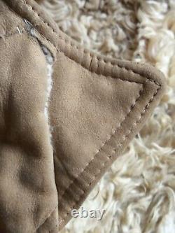 Vintage Soviet Army USSR Uniform Military Sheepskin Coat Bekesha Tulup Shearlin