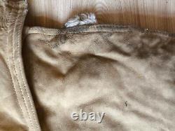 Vintage Soviet Army USSR Uniform Military Sheepskin Coat Bekesha Tulup Shearlin