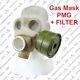 Vintage Soviet Russian Ussr Military Pmg Gas Mask With Charcoal Filter 40mm