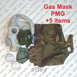 Vintage Soviet Russian USSR Military PMG Gas Mask with original bag SIZE 1