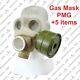 Vintage Soviet Russian Ussr Military Pmg Gas Mask With Original Bag Size 1,2,3,4