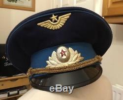 Vintage Soviet USSR Russian Military Army Officer Visor Hat Cap Size 58
