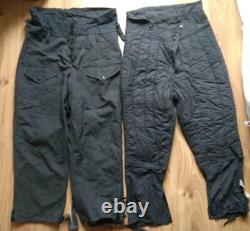 Vintage Soviet winter Army USSR Uniform Military pants VATNIK Tank soldier Blue