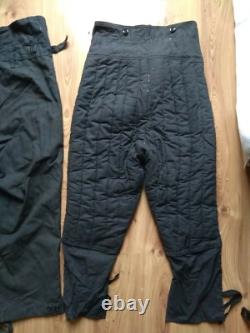 Vintage Soviet winter Army USSR Uniform Military pants VATNIK Tank soldier Blue