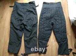 Vintage Soviet winter Army USSR Uniform Military pants VATNIK Tank soldier Blue