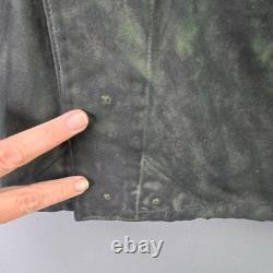 Vintage Swedish Army M39 Field Jacket C44 Green Black Mottled Military Coat