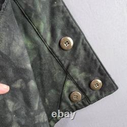 Vintage Swedish Army M39 Field Jacket C44 Green Black Mottled Military Coat