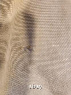 Vintage Swedish Army Military Framed Canvas Leather Backpack Ruck 3 Crowns WWll