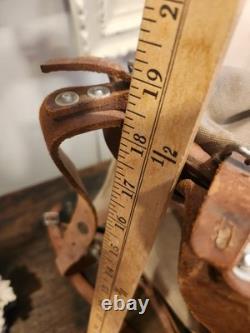 Vintage Swedish Army Military Framed Canvas Leather Backpack Ruck 3 Crowns WWll