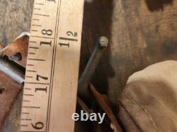 Vintage Swedish Army Military Framed Canvas Leather Backpack Ruck 3 Crowns WWll