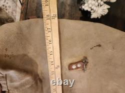 Vintage Swedish Army Military Framed Canvas Leather Backpack Ruck 3 Crowns WWll