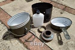 Vintage Swedish Military Army Surplus m40 mobile stove mess kit. Made to last