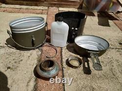 Vintage Swedish Military Army Surplus m40 mobile stove mess kit. Made to last