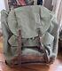 Vintage Swiss Army Backpack 64 Salt And Pepper Military Leather Canvas Rucksack