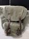 Vintage Swiss Army Backpack Military Salt & Pepper Canvas & Leather Rucksack